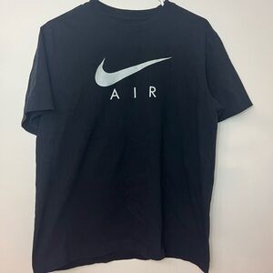 Nike Black Tee with Silver Swoosh